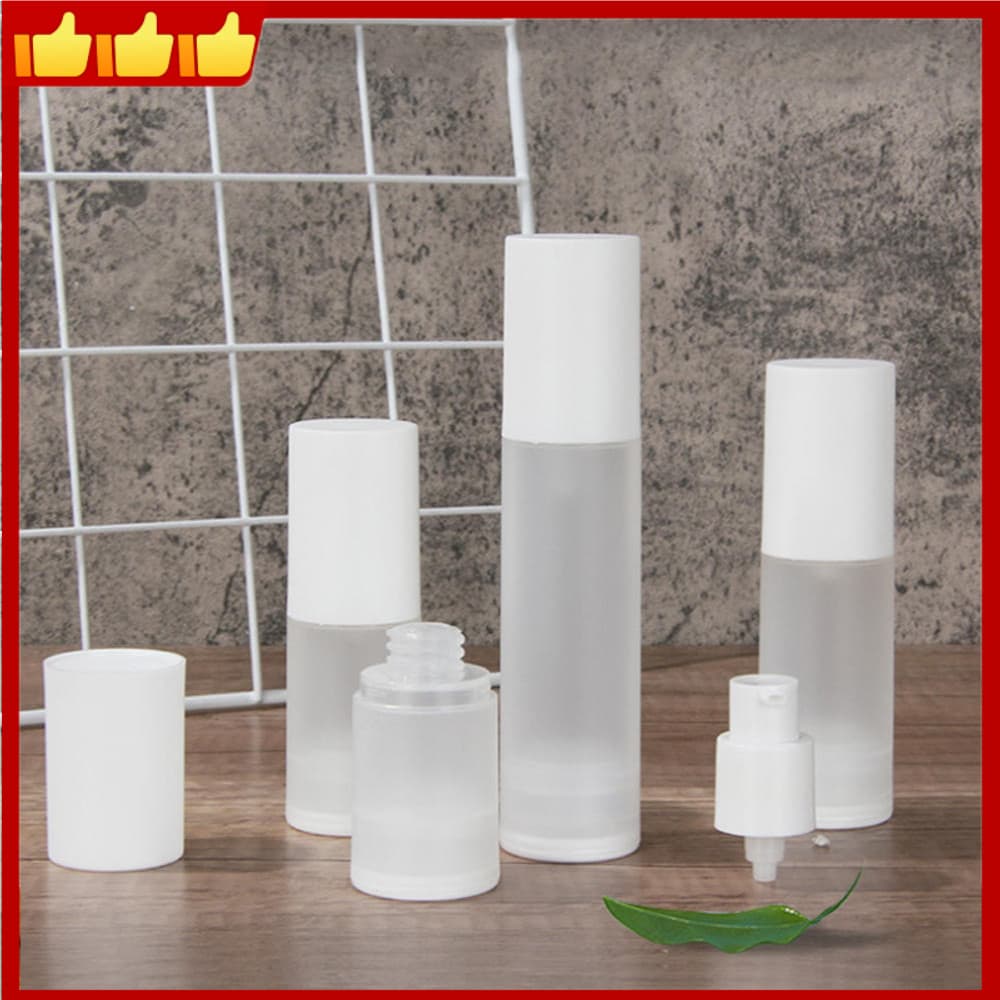 15ml-100ml Branco Vazio Vácuo Mal Ventilado Loção Plástica Creme Garrafas Recipiente Tamanho De Viagem Bomba Perfume Gar