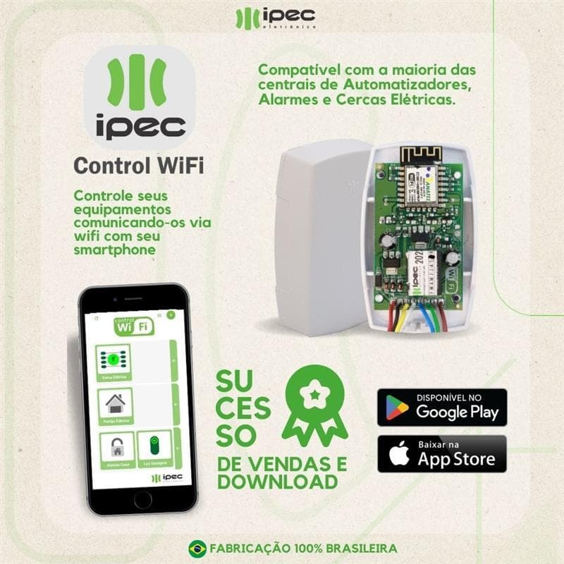 Módulo Contato Wi-Fi Para Automatizador de Portão Universal IPEC PPA Garen Rossi JFL