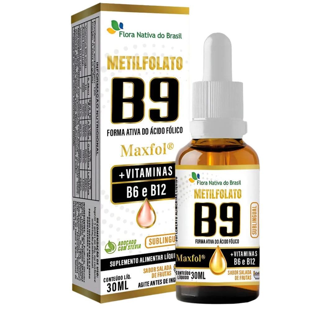 METILFOLATO MAXFOL (B9,B6,B12) SABOR FRUTAS 30ML FLORA NATIVA