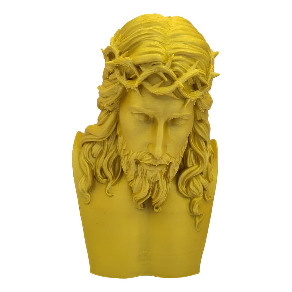 Estatua Busto Jesus Católico Divino Cristo Dourado 16 Cm V2