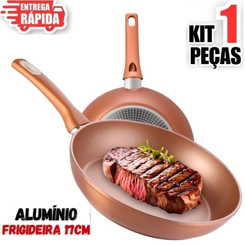 Frigideira 17cm, Cerâmica Antiaderente Não Gruda Não Vai Óleo Utensilios Domestico Fitness dieta