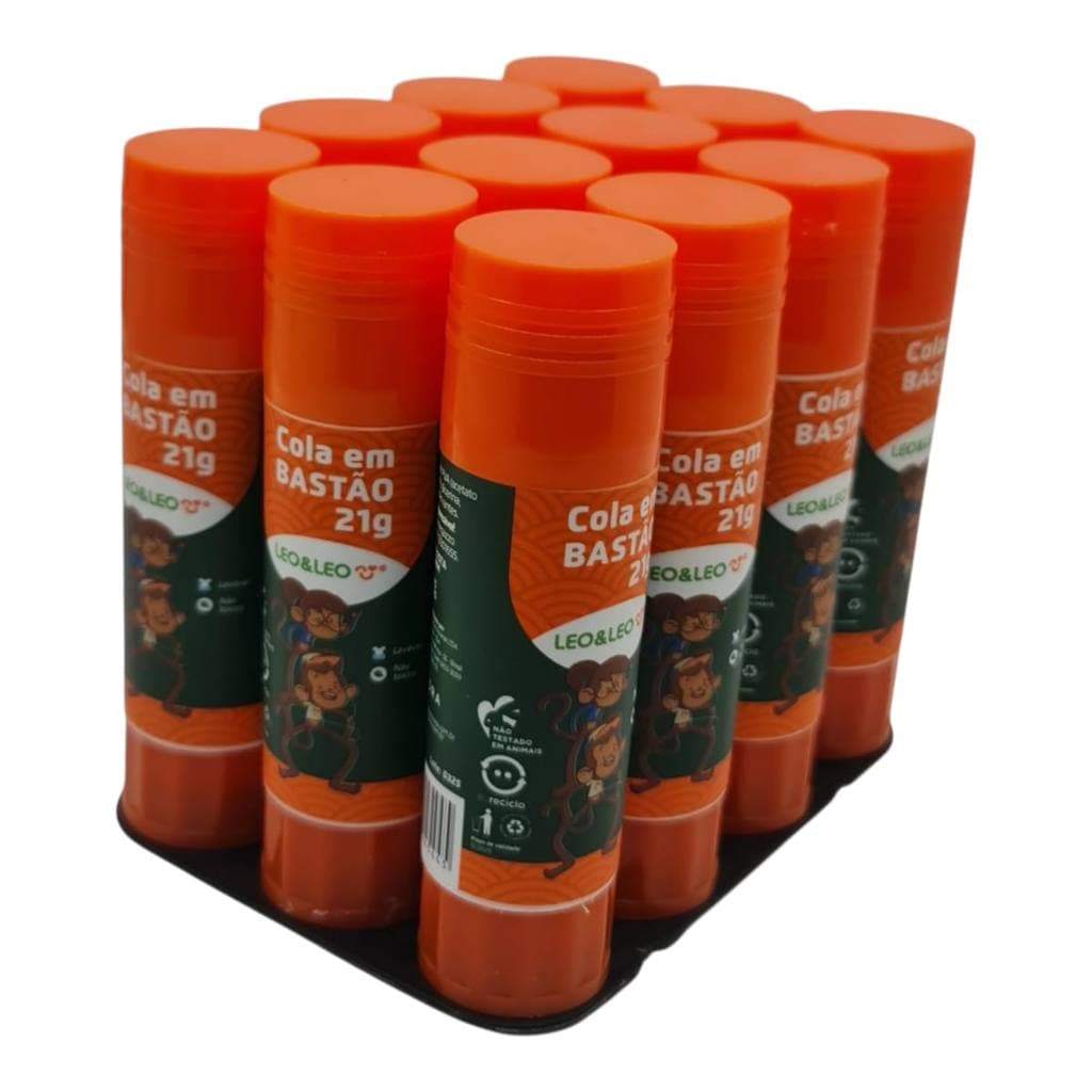 Cola Bastão Leo & Leo Cola Em Bastão 21g kit 12 und