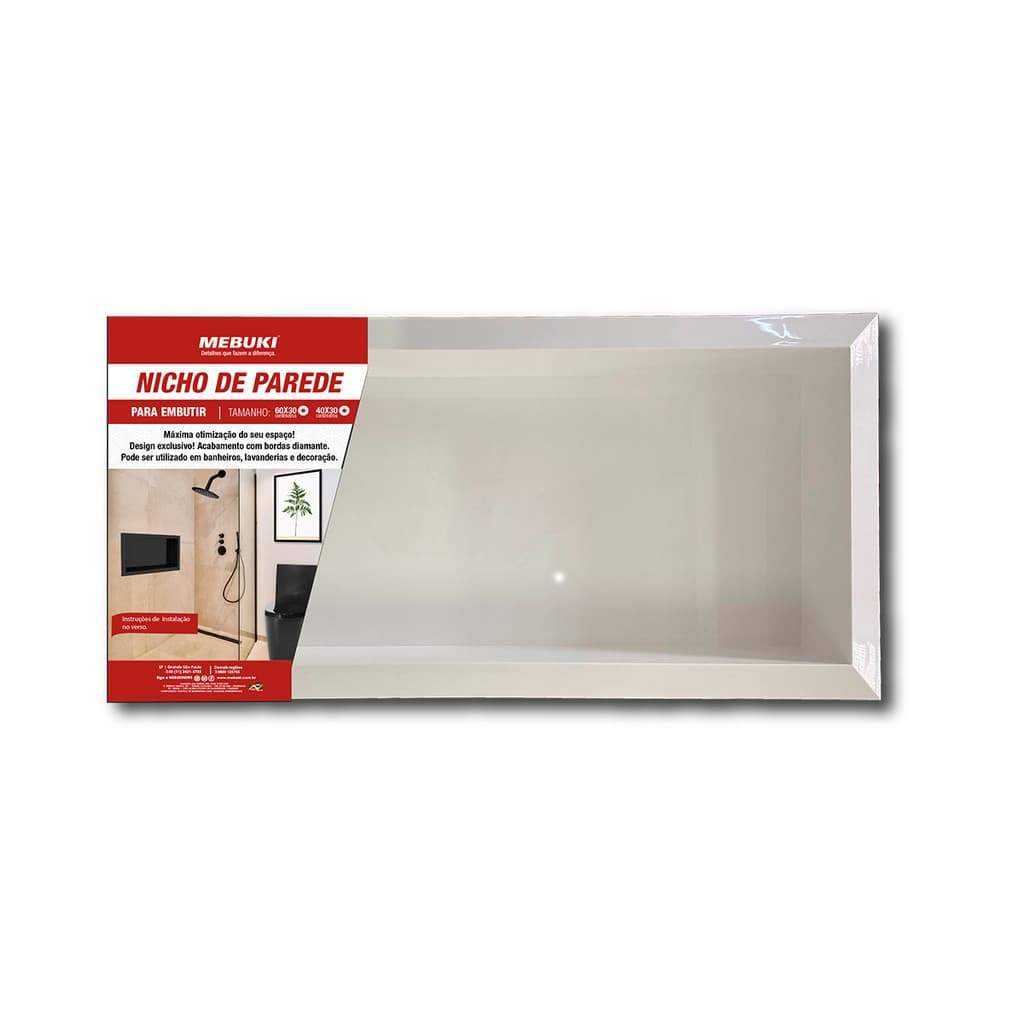 Nicho para Banheiro e Cozinha de Parede 30x60cm
