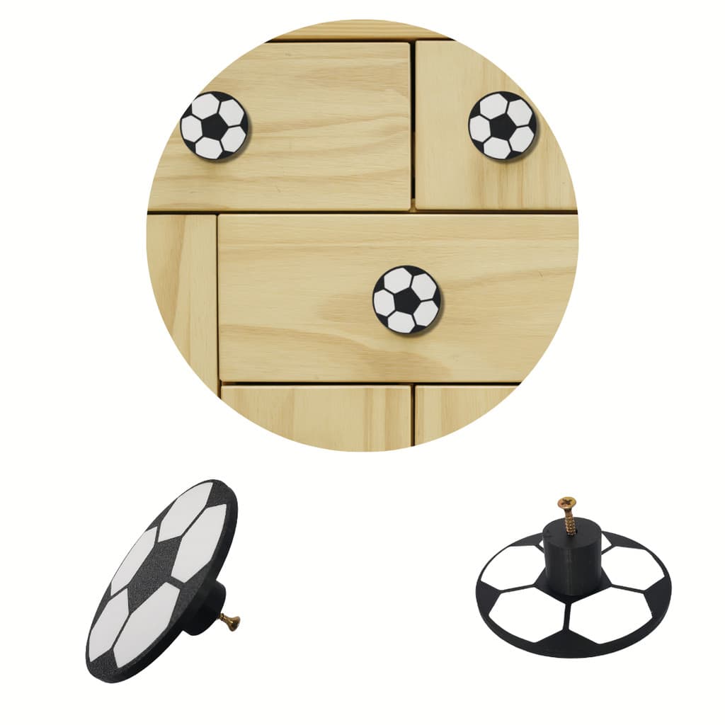 Kit 6 Puxadores de Gaveta Bola de Esporte
