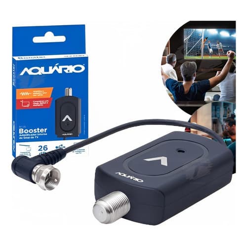 Booster Amplificador De Sinal Antena Tv Digital Externa Uhf Interno Aquario