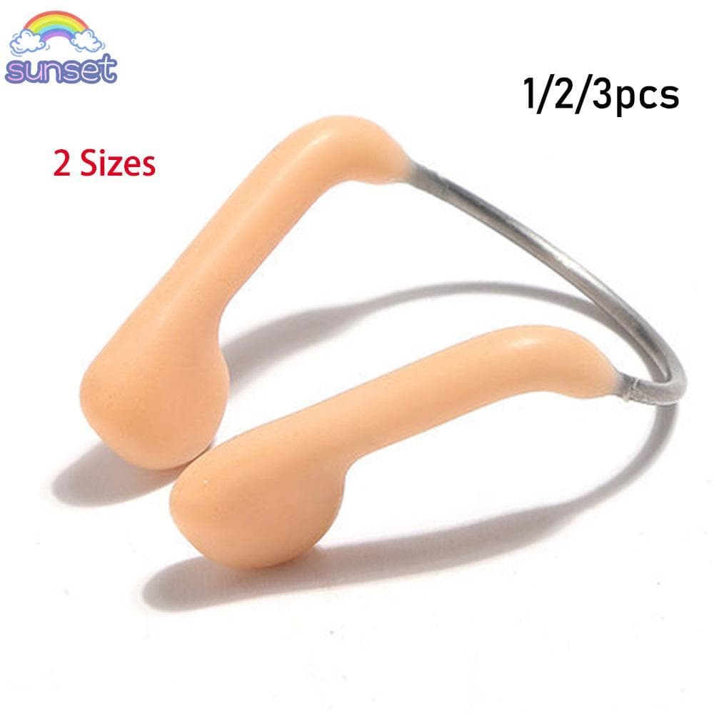 SUNSET 1/2/3pcs Clipe De Nariz Cor Da Pele Ajustável Antiderrapante Macio Silicone Acessórios Para Esportes Aquáticos