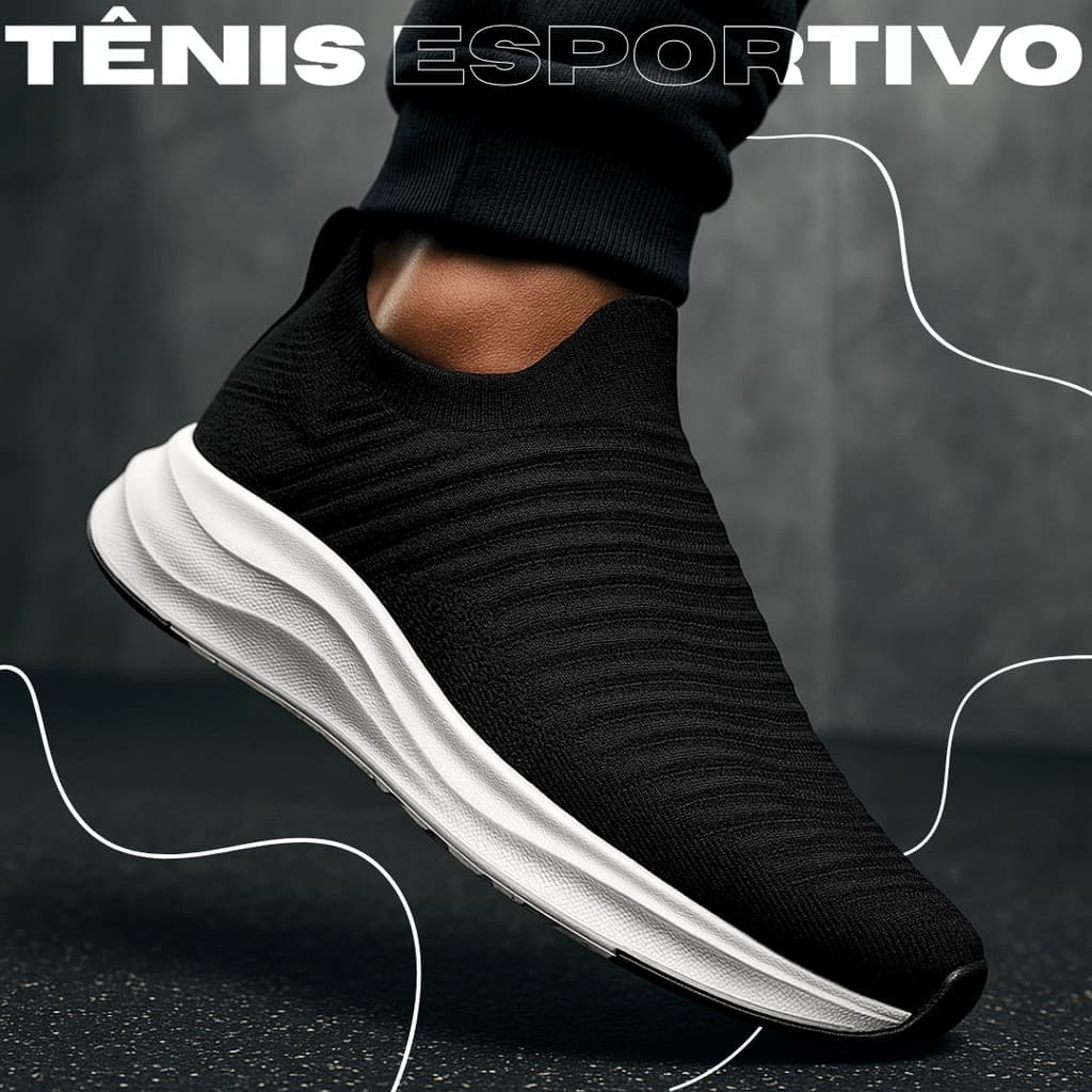 Tênis Masculino Ortopédico Leve com Calce Fácil Ideal para Uso Diário e Caminhada