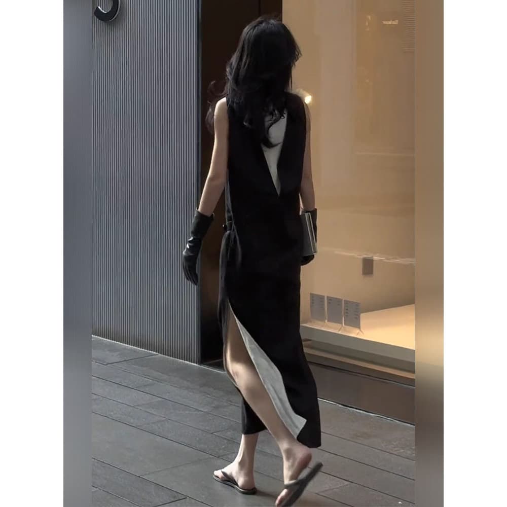 Vestido preto com sensação de alta qualidade estilo dinheiro antigo 2026 novo estilo Popular deste ano estilo de venda q