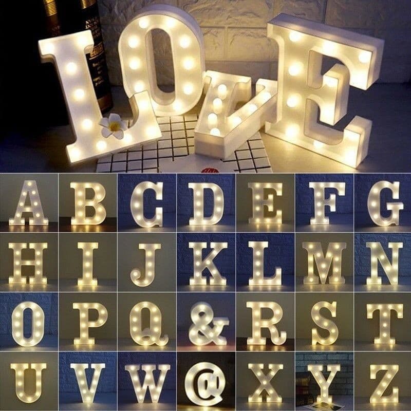 Letra Luminária Led 3d Decorativa Festa + Pilha Grátis