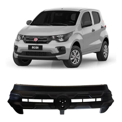 GRADE RADIADOR FIAT MOBI PRETA TEXTURIZADA