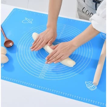 Tapete Tábua Culinária De Silicone Antiaderente Para Abrir Massa Tamanho 50x40