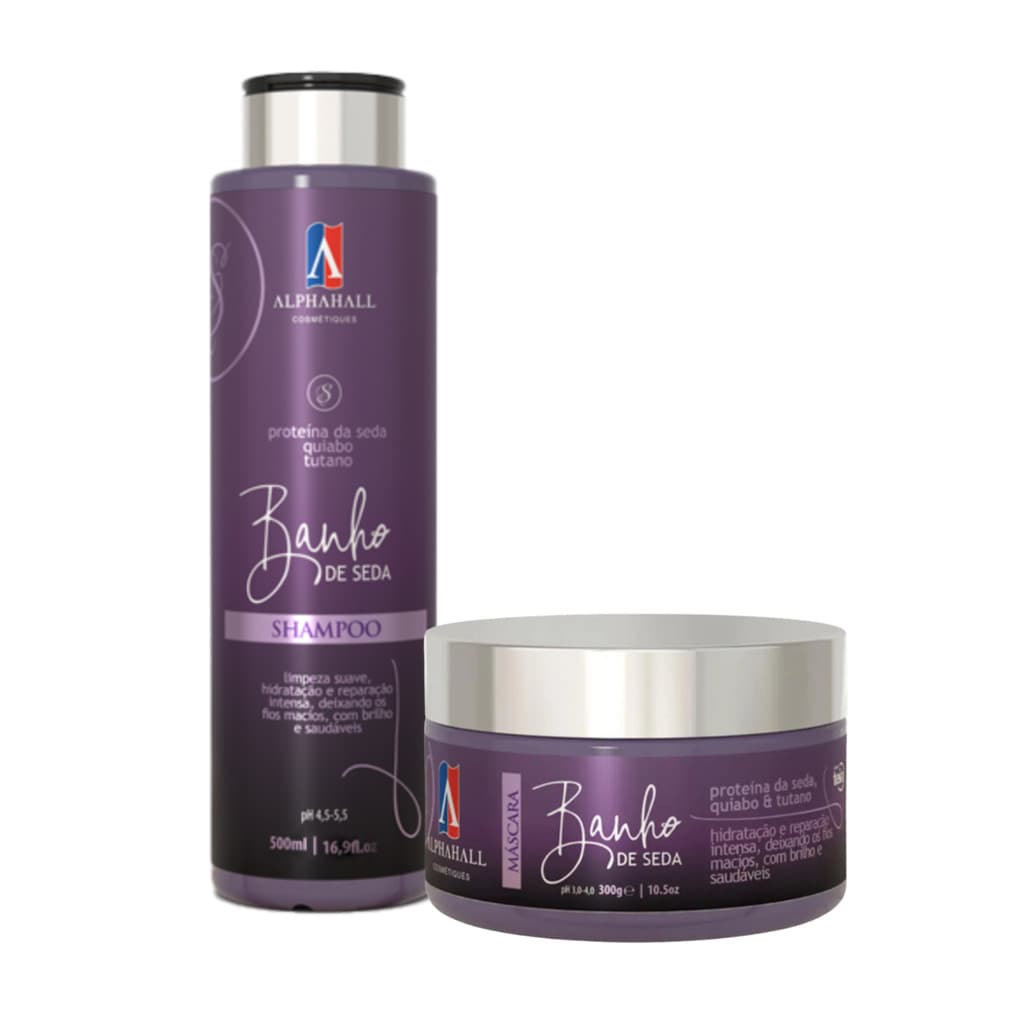 Shampoo 500ml + Hidratação 300g - Banho de Seda