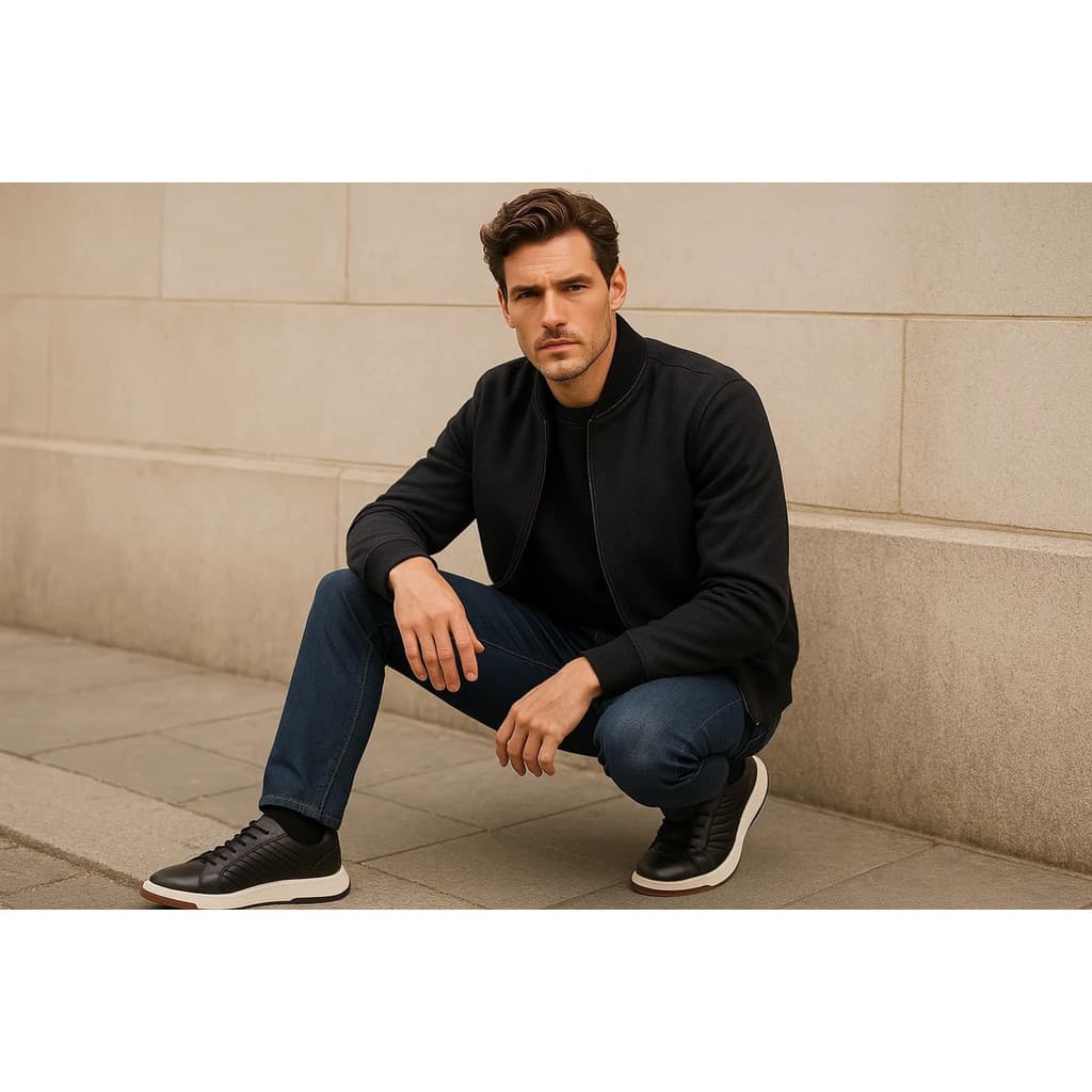 Tênis Sneaker Wizzor Josh Preto Couro