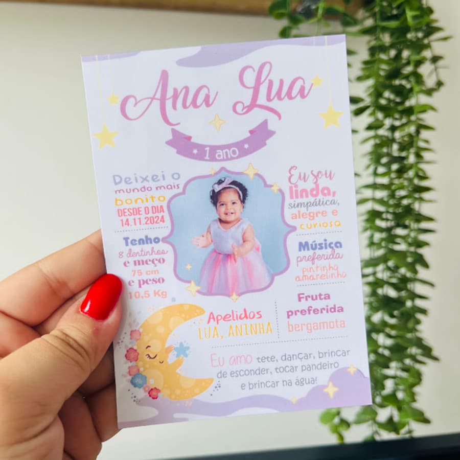 Ímã de Geladeira Chalkboard Personalizado | Lembrancinha | Arte Exclusiva | Festa Mundo da Lua