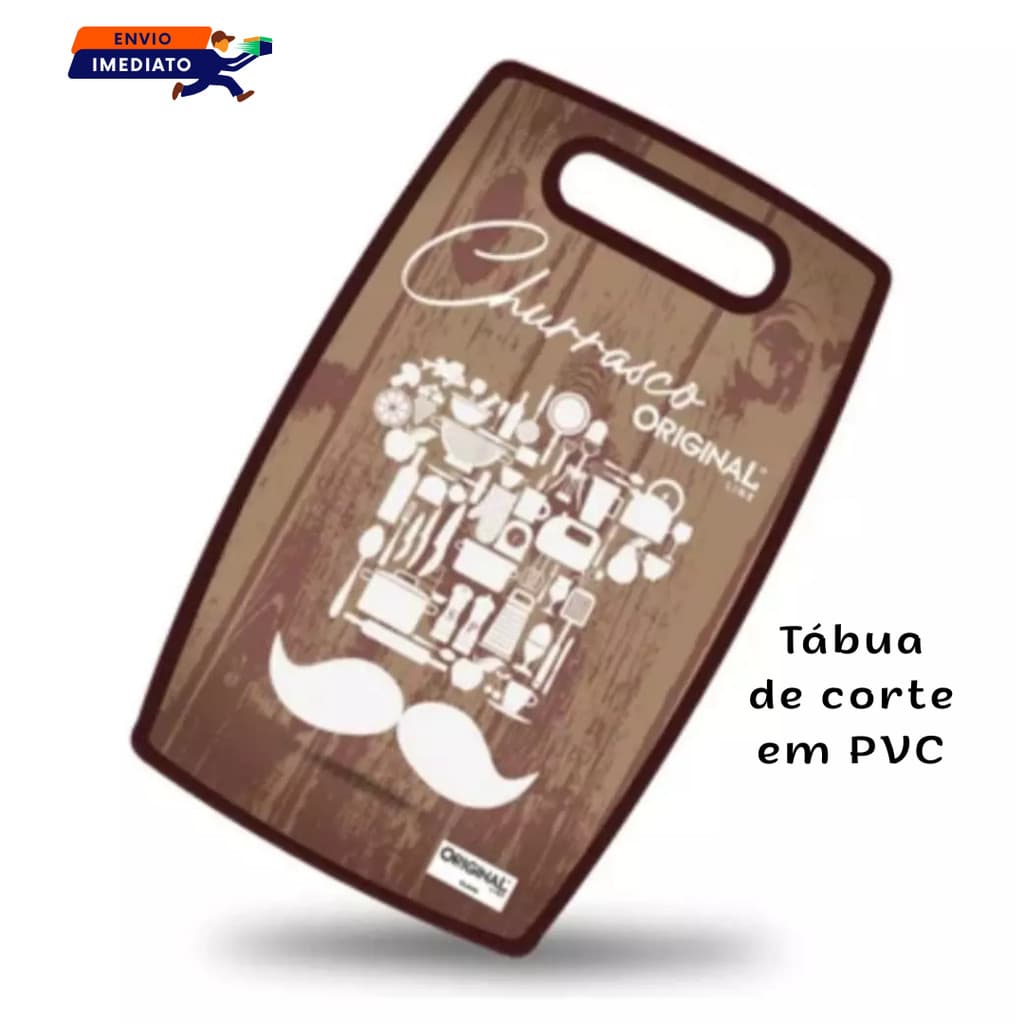 01, 02 ou 04 Tábuas de Corte PVC Para Legumes Carnes Vegetais Churrasco Original Line Resistente Tábua do Chef Legumes