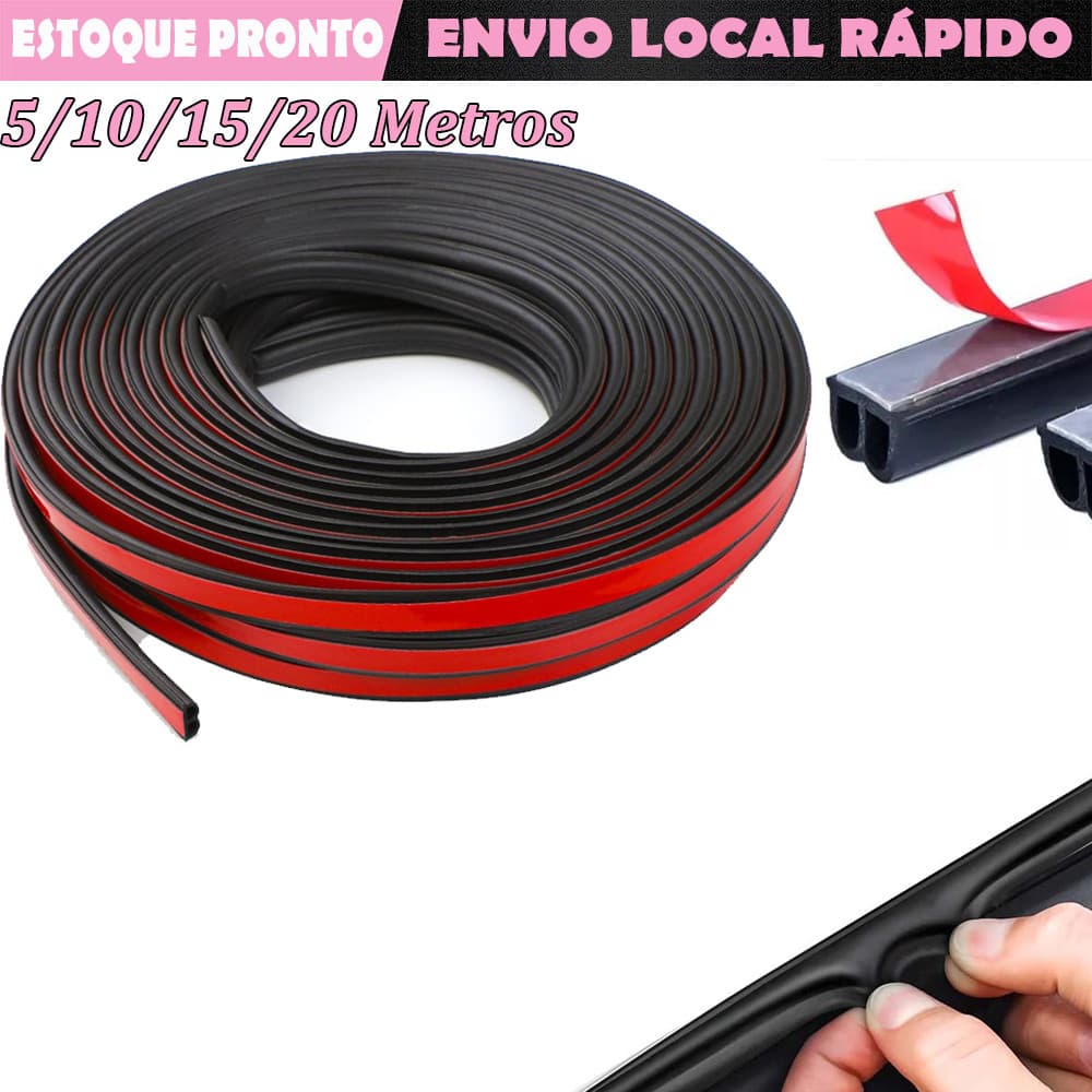 Tira de vedação de borracha para porta de carro adesivos de vedação autoadesivos de camada protetor de borda 5/10/15/20M