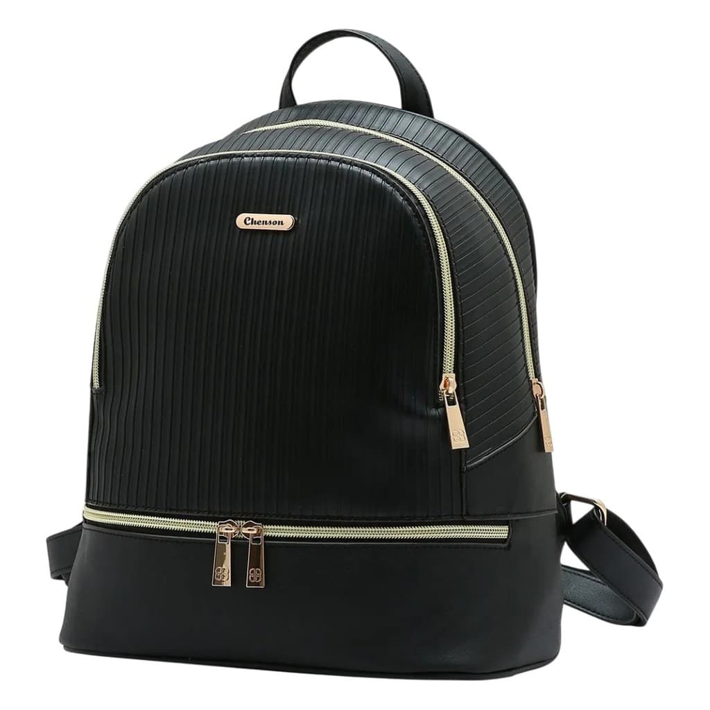 Mochila Feminina Textura Vertical Atemporal Casual Chenson