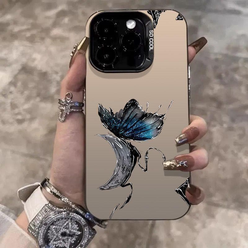 Luffy Padrão Caso De Telefone Bonito Borboleta IPhone XR 11 12 13 14 15 16 PRO MAX PLUS