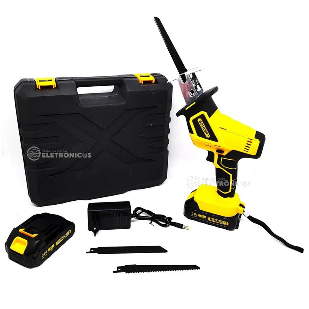 Serra de poda a bateria 21V com 2 baterias - BOM-9702 110V/220V