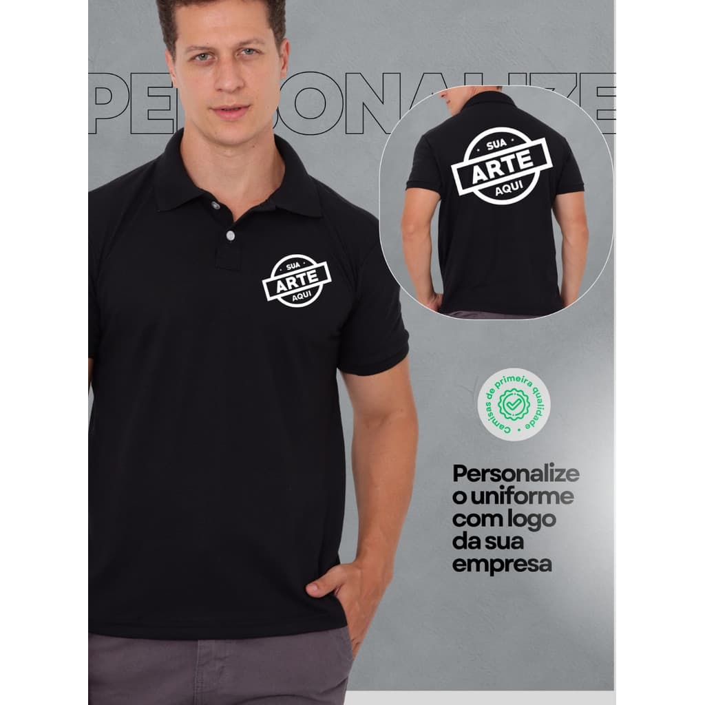 Camisa Polo Personalizada Algodão Piquet