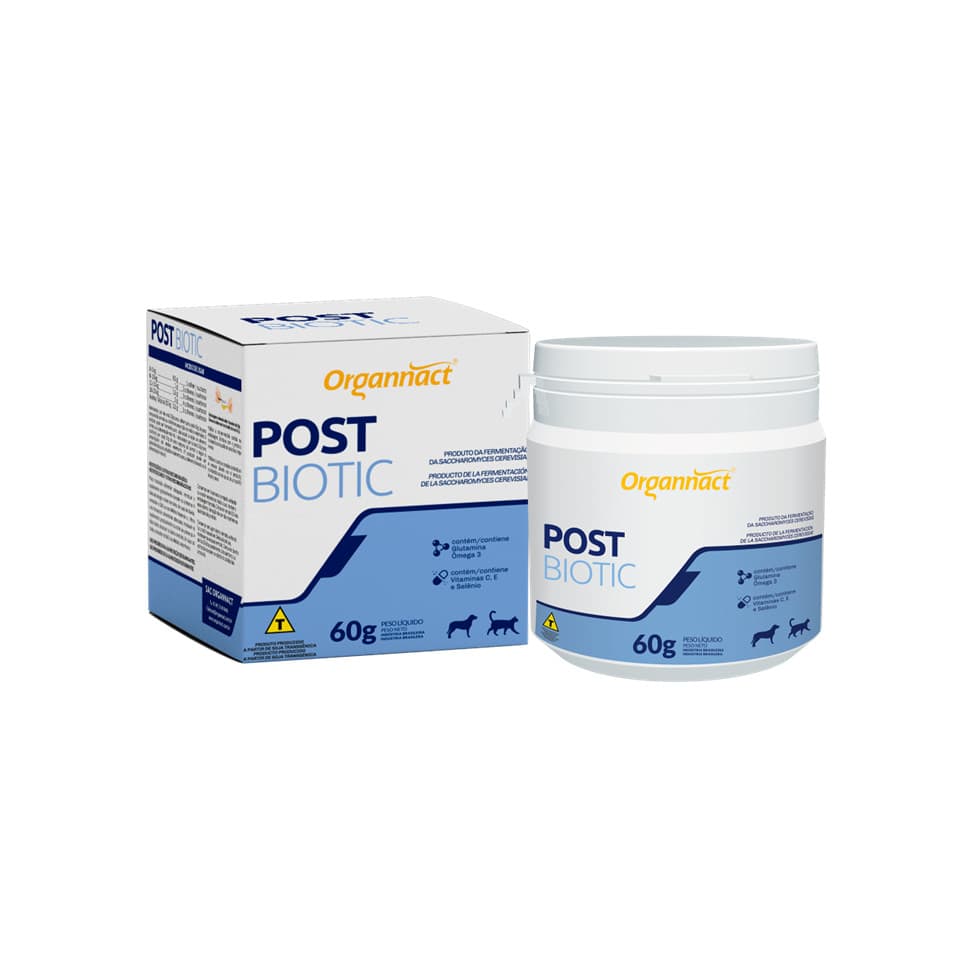 Postbiotic Suplemento Instestinal Cães E Gatos 60g Organnact