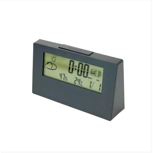 Relogio Despertador Digital Mesa Iluminacao LED Design Moderno Alarme Silencioso Compacto Pratico