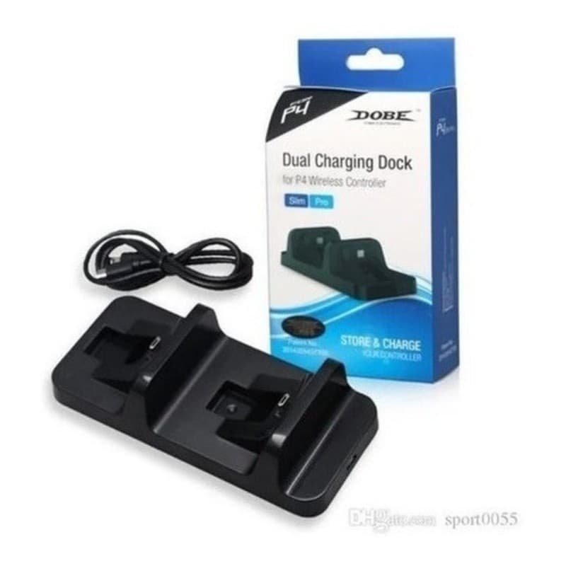 Carregador Duplo Ps4 Playstation 4 Base Horizontal 2 Controle Sony Base Dupla Carregadora