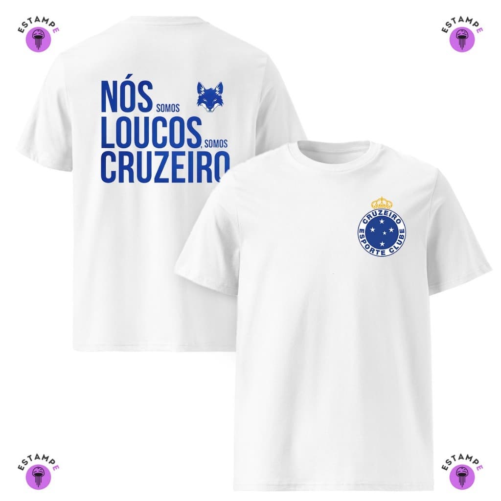 Camisa Camiseta Masculina Feminina Adulto Nós Somos Cruzeiro Raposa Time Futebol Blusa 100% Algodão Premium Unissex