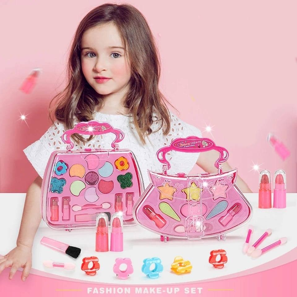 Maquiagem Princesa Estojo e Bolsas Conjunto para Meninas, Pretend Play Toy, Presente de aniversário, Brinquedos da moda