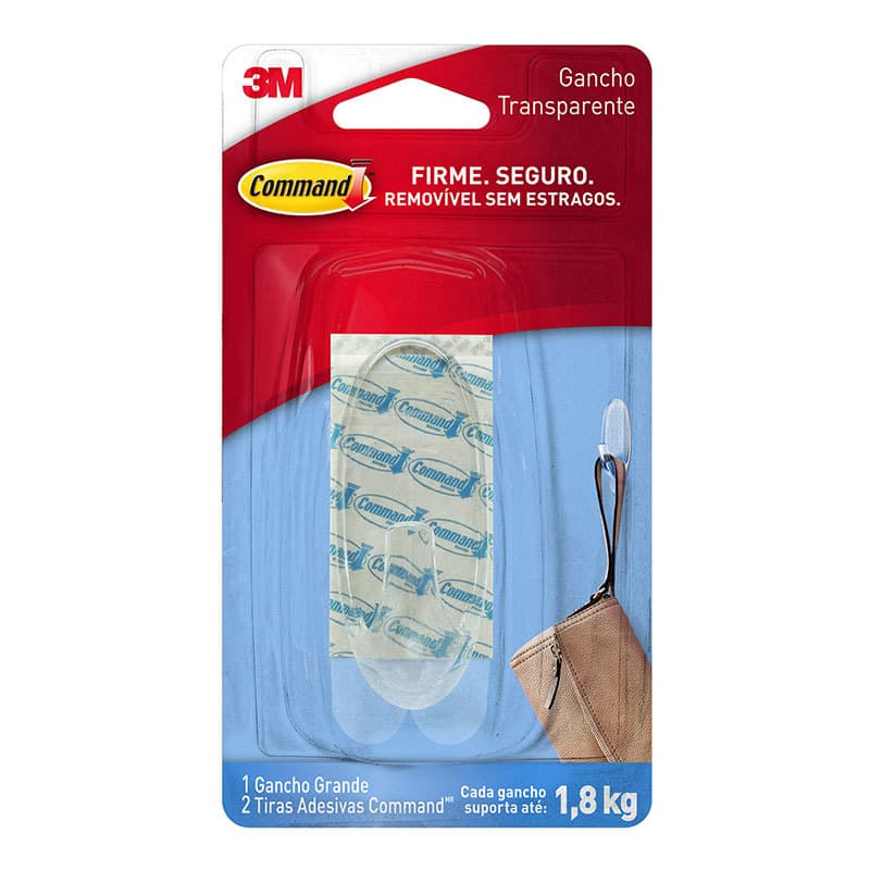 Gancho adesivo Command transparente grande HB004324586 3M