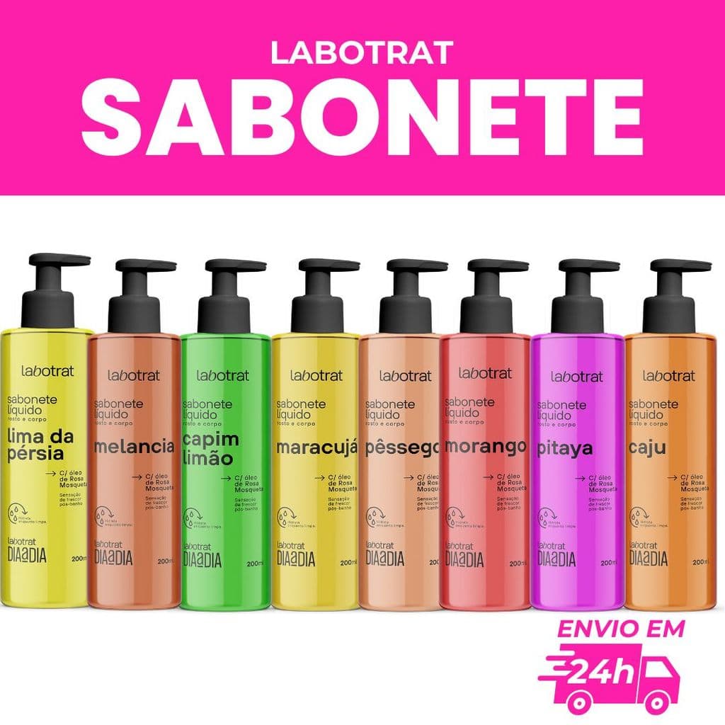 SABONETE FACIAL E CORPORAL LÍQUIDO LABOTRAT 190ML