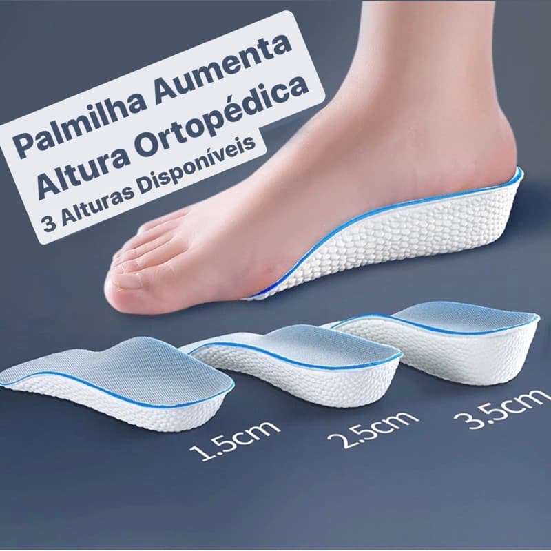 Palmilha Ortopédica Para Aumento Da Altura Calcanhar Par Confortável.-Makeupnails-