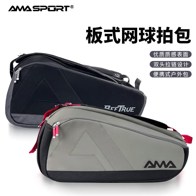 Novo estilo placa estilo raquete de tênis saco padel grande capacidade mochila praia tênis bolsa
