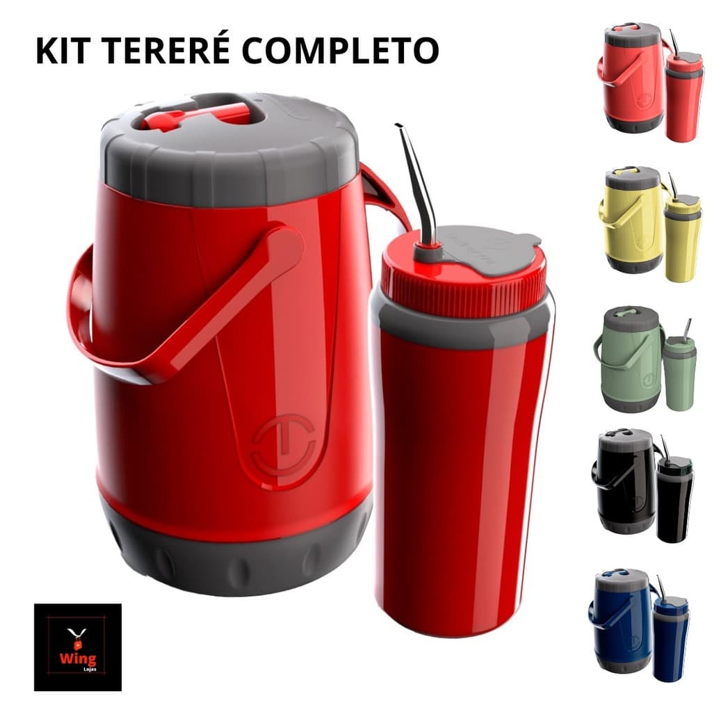 Kit Terere Garrafa Termica 2,5L+ Copo Termico 650ML Unitermi