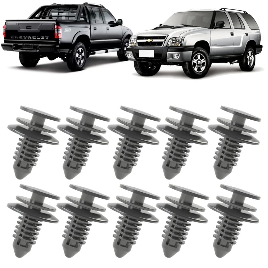 10x Presilhas Revestimento Forro da Porta Gm Blazer S10 1995 A 2011