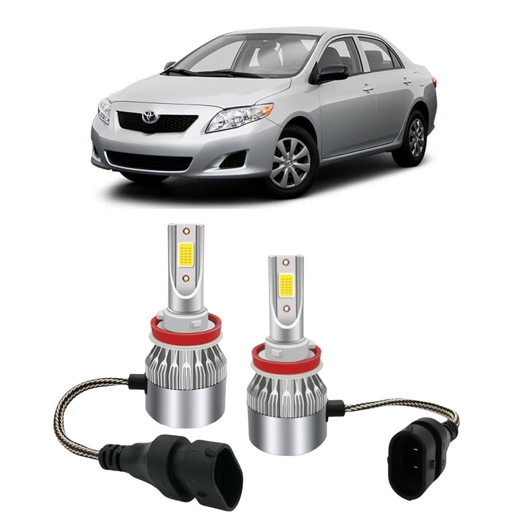 Par Lampada Super LED Farol de Milha Toyota Corolla 2008 2009 2010 2011 6000k H11