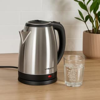 Chaleira Elétrica Inox 2 Litros Ferve Água 220V 110V Potente e rápida Amantes de chá e café Cozinha
