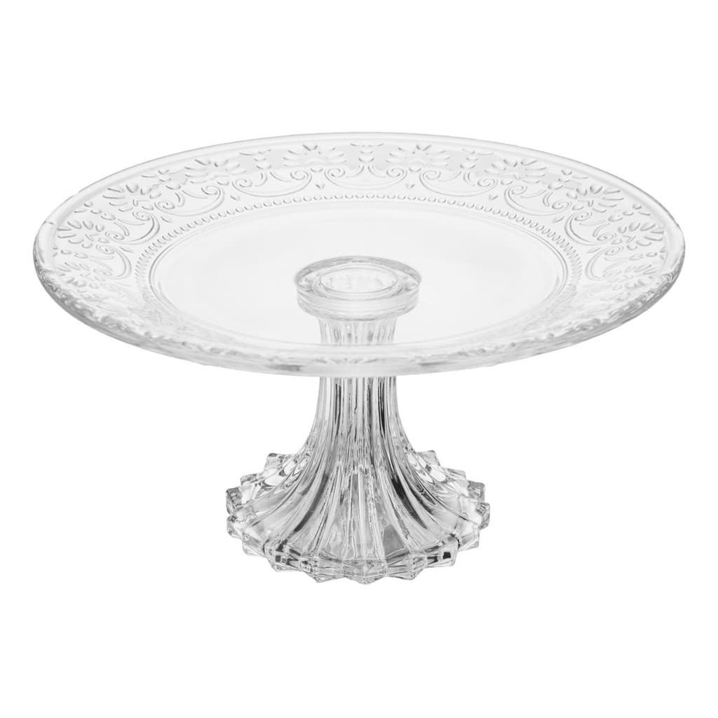 Travessa Prato Com Pé Mauve 19cm X 9,5cm Vidro Cristal Wolff