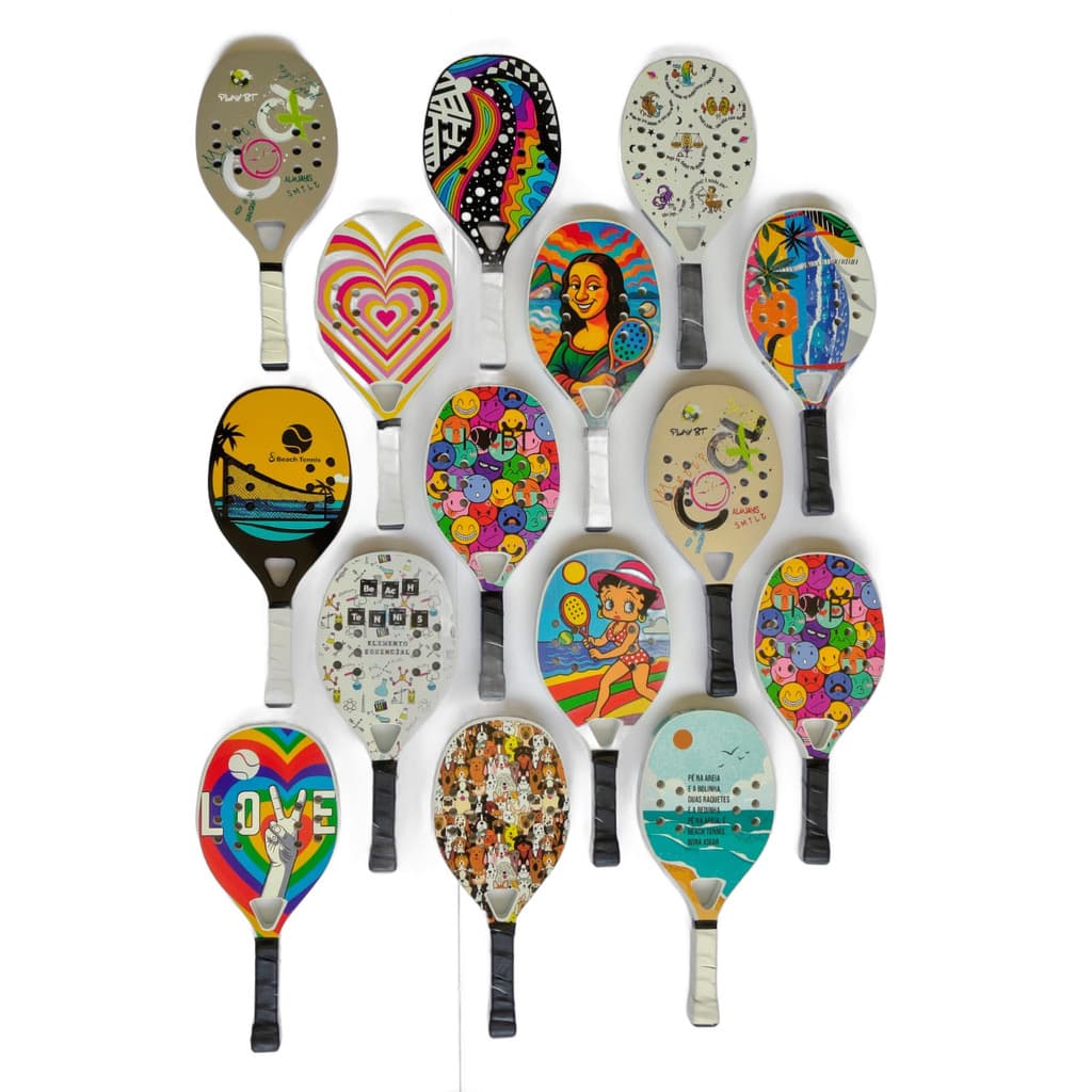 Mini Raquete Decorativa Beach Tennis Souvenir Criativo