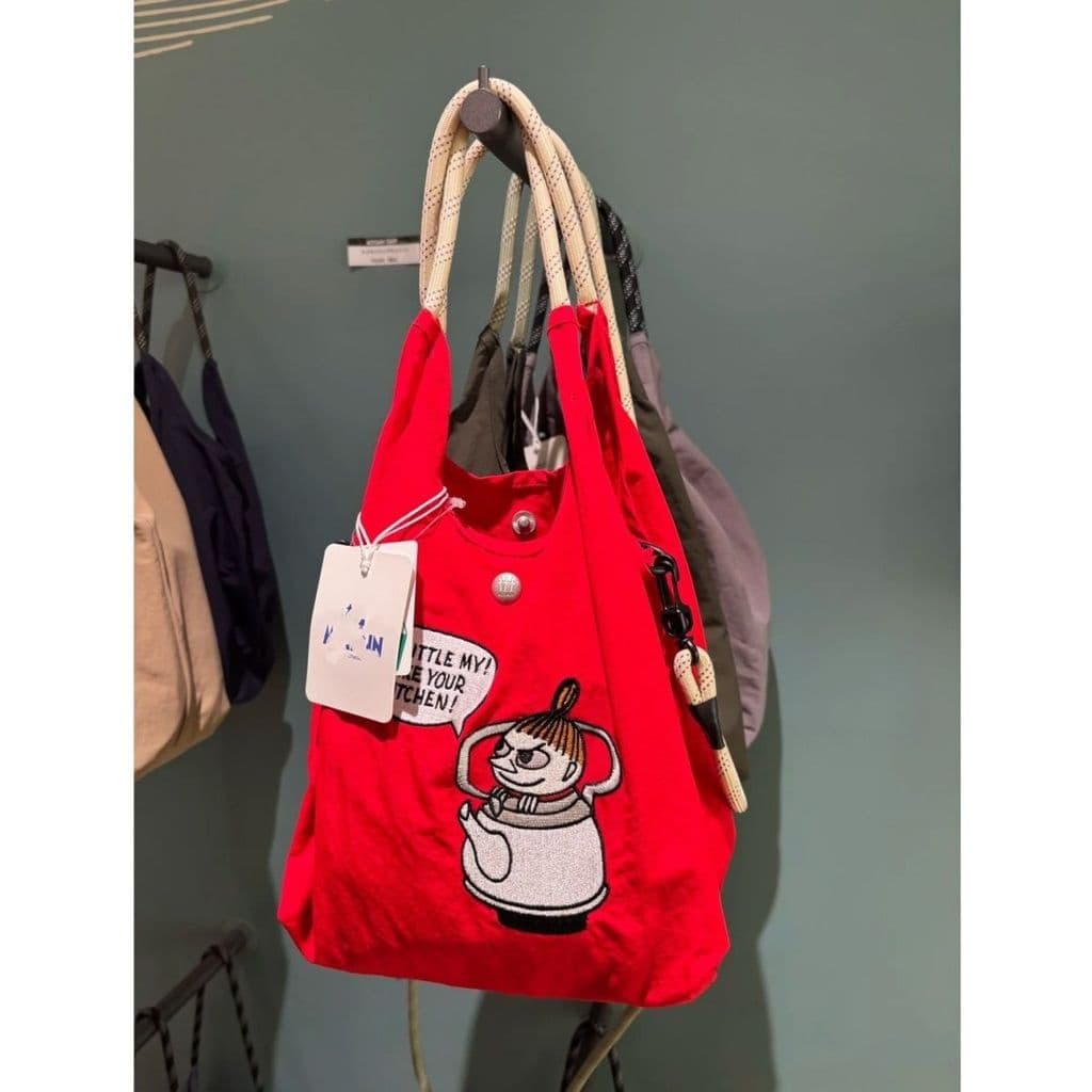 Japão Moomin Family Yamei Bolsa Bordada Bolsa Bento de Grande Capacidade para Transporte de Mão Bolsa Lancheira Bolsa Ca