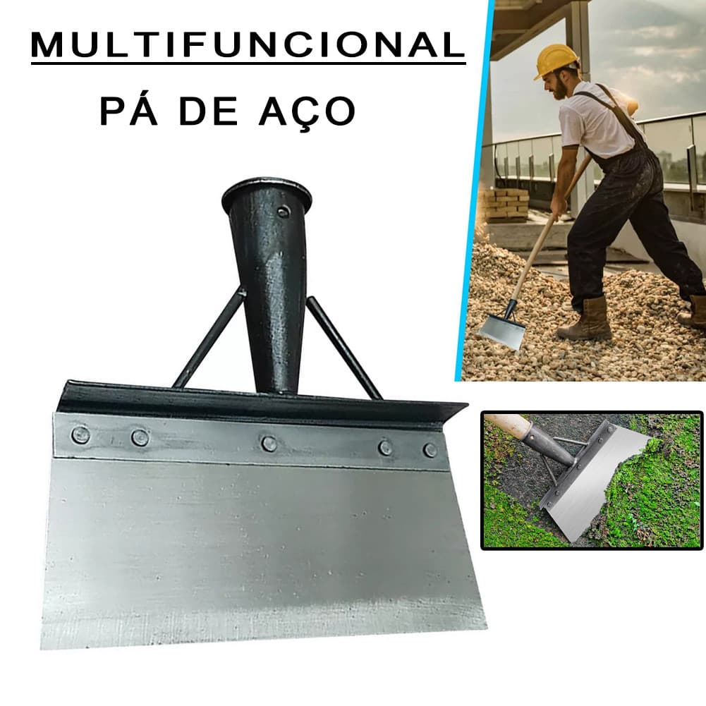 Pá Multifuncional De Aço, Pá Para Limpeza Agrícola, Ferramenta Para Capinar O Jardim