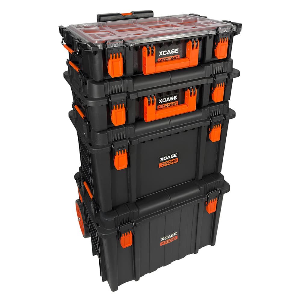 Kit Caixas de Ferramenta Modular Plásticas com Rodas Xtrong XCASE