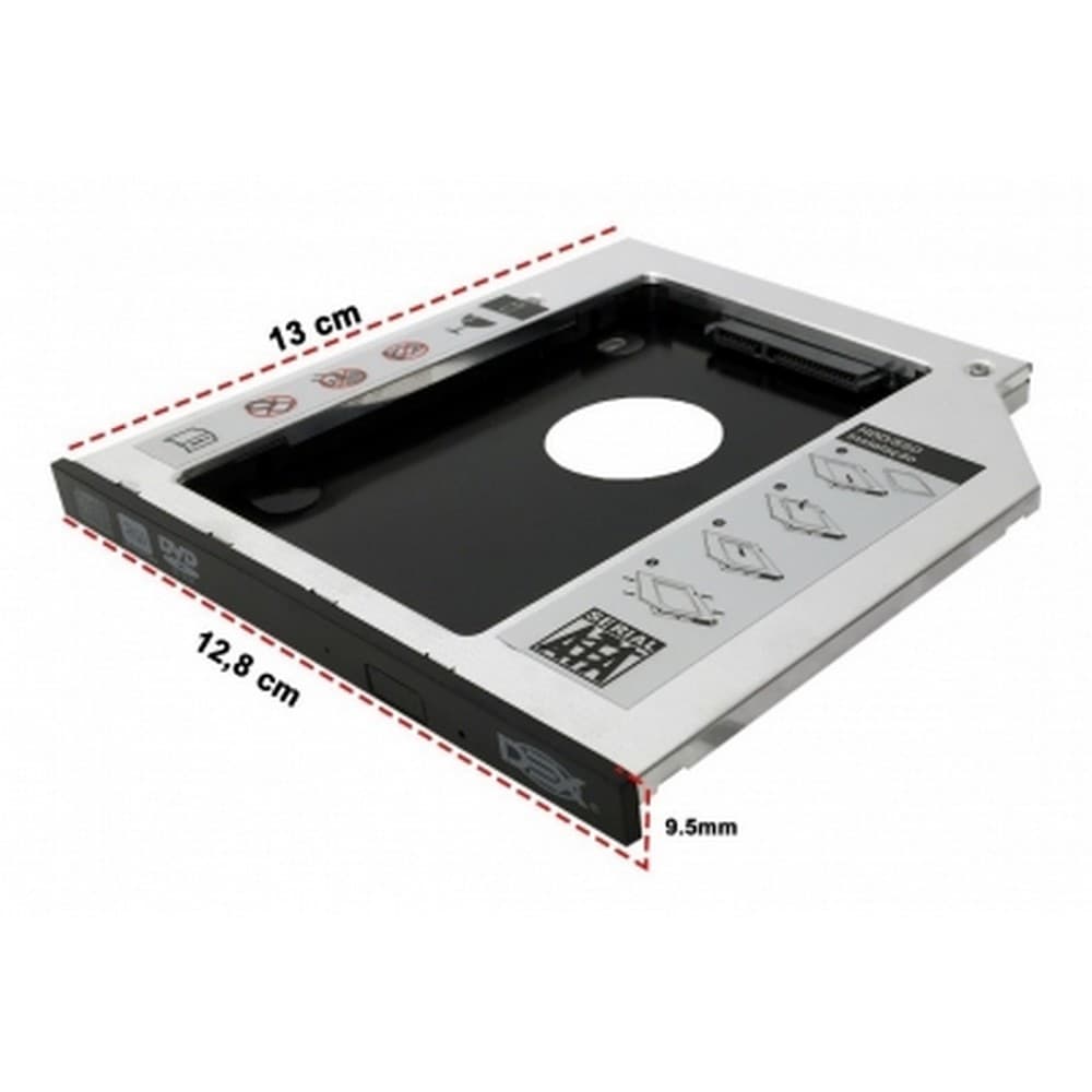 ADAPTADOR CADDY HD/SSD 9,5MM
