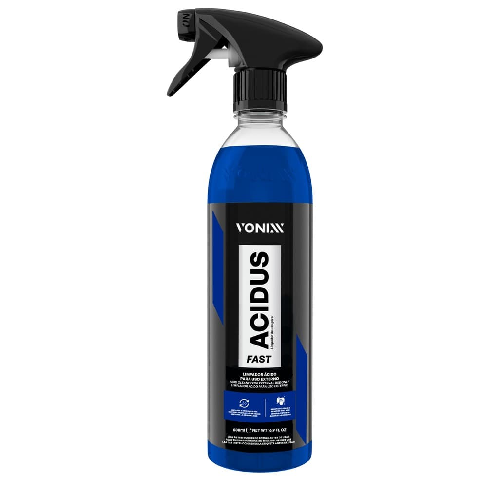Acidus Fast Limpador Ácido 500ml Remove Incrustações Minerais Limpeza Pesada Rodas Motor