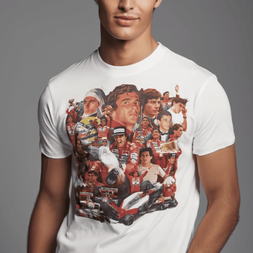 Camisa Camiseta Ayrton Senna Carro F1 Y2k Algodão Unissex Premium Exclusivo plus size