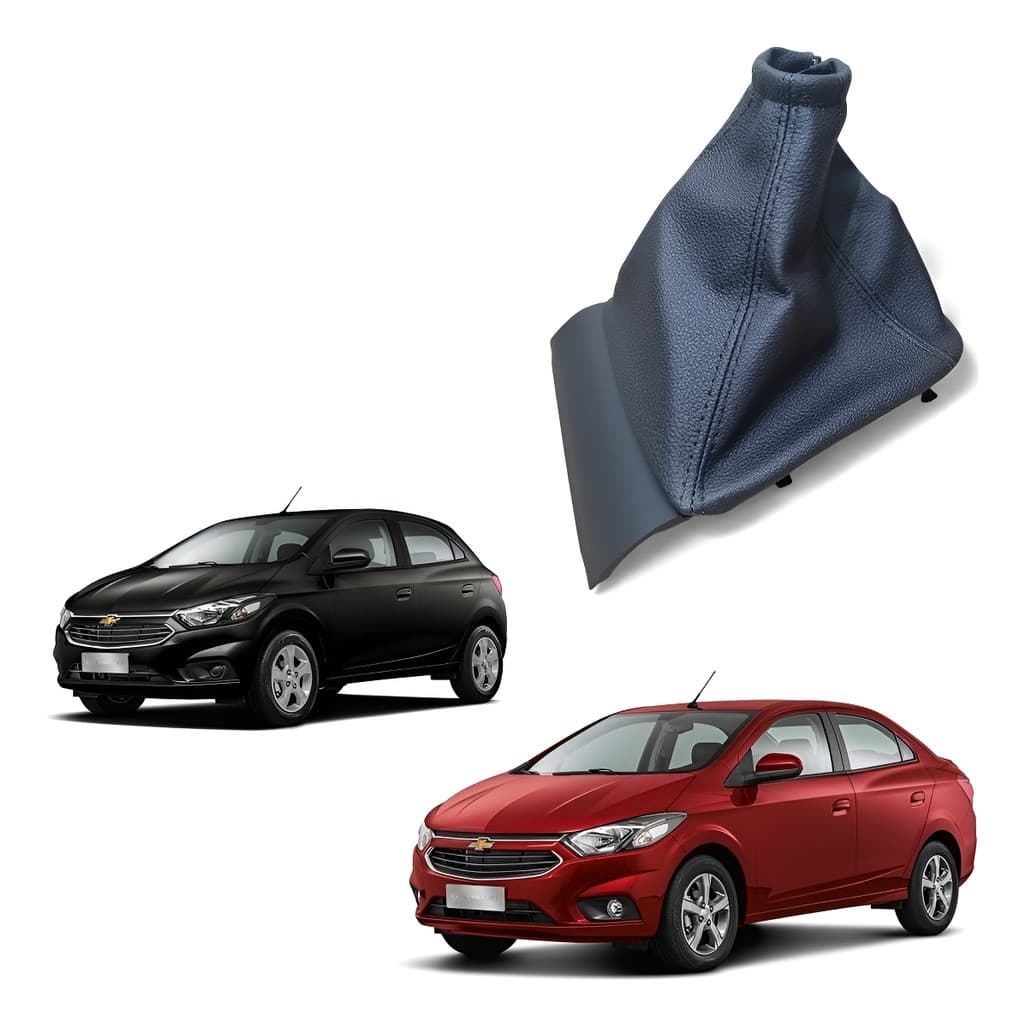 Coifa De Câmbio Onix Prisma 2013 A 2019 Preto Costura Preta