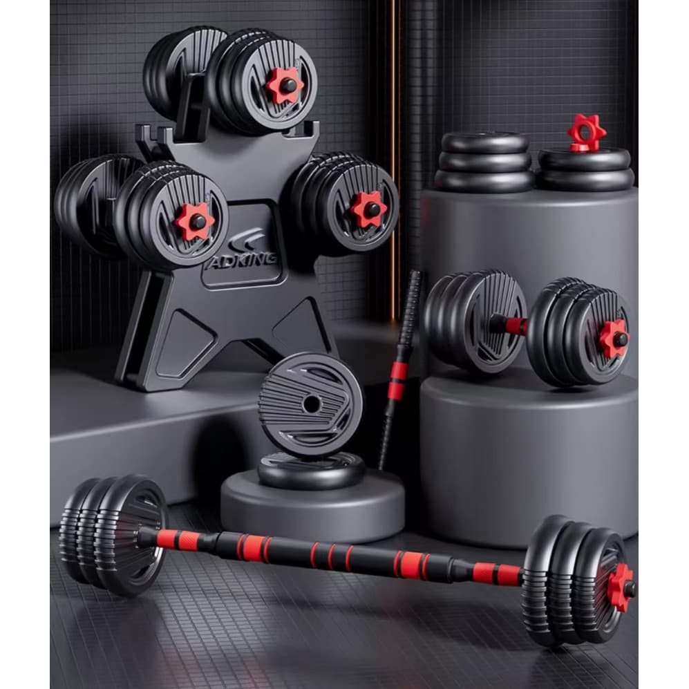 20kg Halteres Barra Kettlebell 6 em 1 Peso Musculação treino Equipamento Fitness em casa