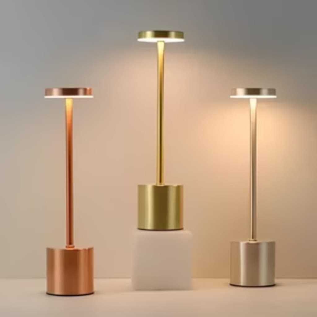Luminária De Mesa Com Toque Recarregável LED Moderna Abajur Restaurante USB Para Leitura COD