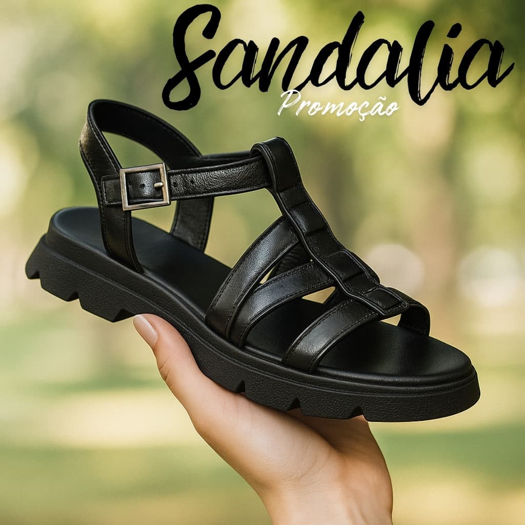 Sandália Tratorada Feminina Tendência Confortável e Perfeita para o Dia a Dia - Live