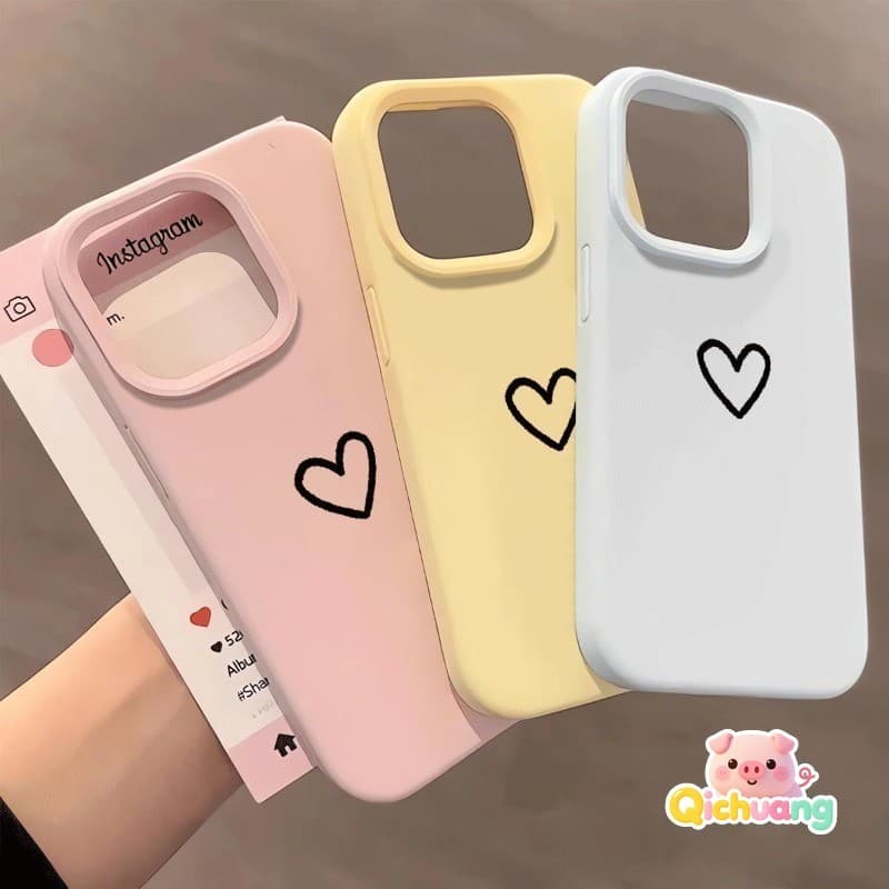 Compatível Para Redmi Note 15 14 13 12 Turbo 12R 12T Pro Plus Capa De Telefone Minimalista Elegante Doce Cor Coração Bon